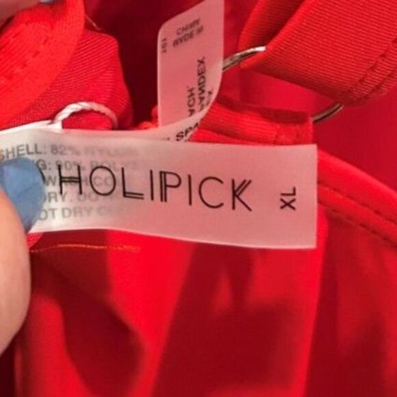 One Piece Red Ruffled Tummy Control Swimsuit - Size XL - NWT - Picture 6 of 9